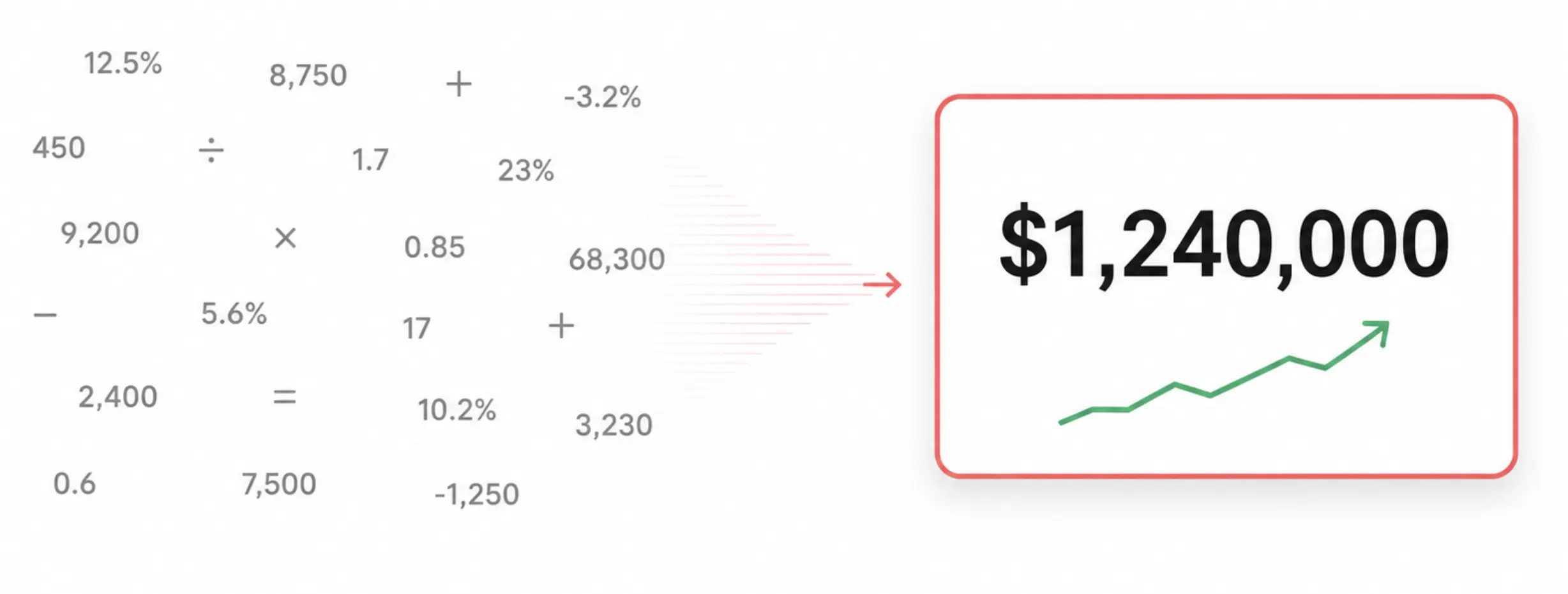 Illustration of a person using a financial calculator on their laptop